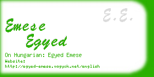 emese egyed business card
